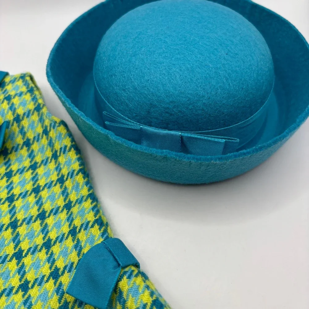 American Girl Doll Melody Meet Dress and Felt Hat Set‎ Blue